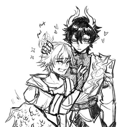 Sketch Example, Caelus and Dan Heng belong to Hoyoverse.