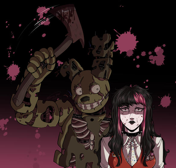 Lined Bust Example, Springtrap belongs to Scott Cawthon. Comissioned by bunnilovespizza.